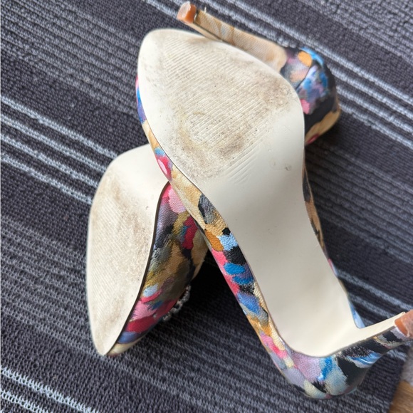 JustFab Floral Pumps with Crystal Embellishment - Picture 12 of 13